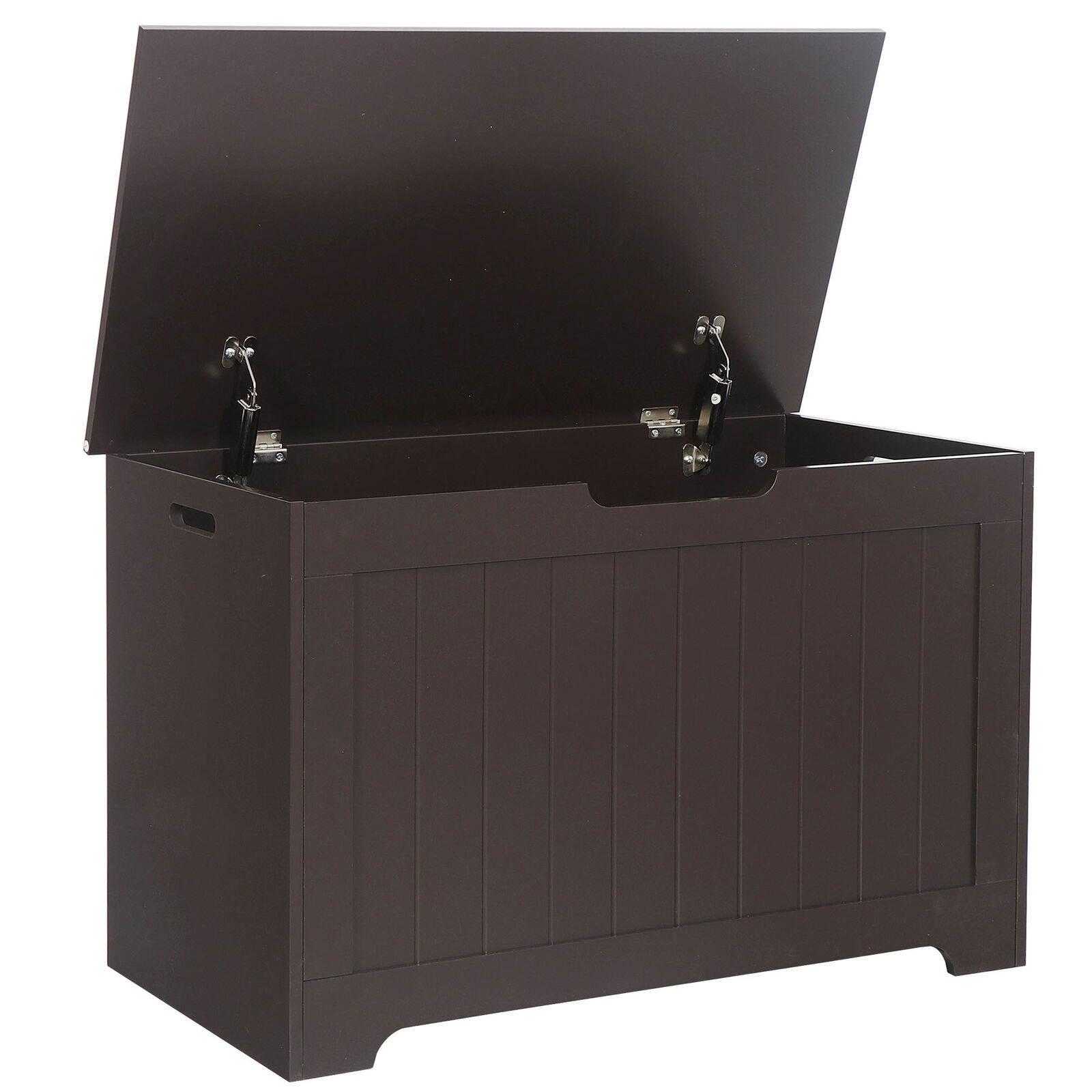 Lift Top Entryway Storage Chest/Bench with 2 Safety Hinge, Wooden Toy Box