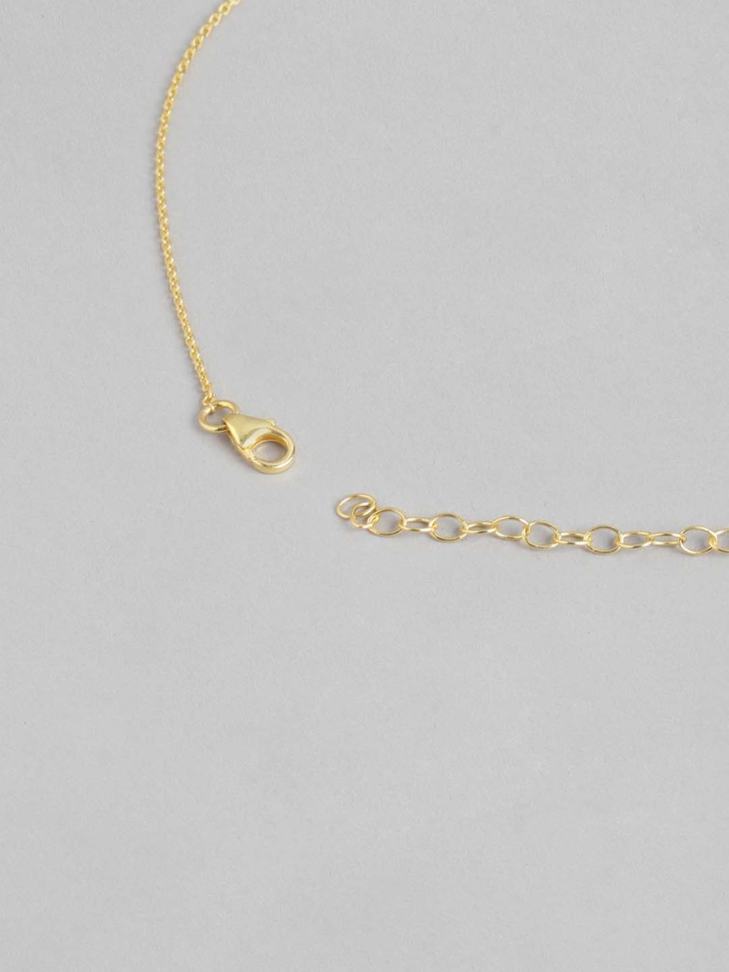 Zavya 925 Silver Orb Elegance Gold-Plated Chain for Women