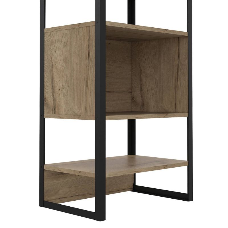 63" Emery 5 Tier Shelf Slim Bookcase Light Wood - RST Brands