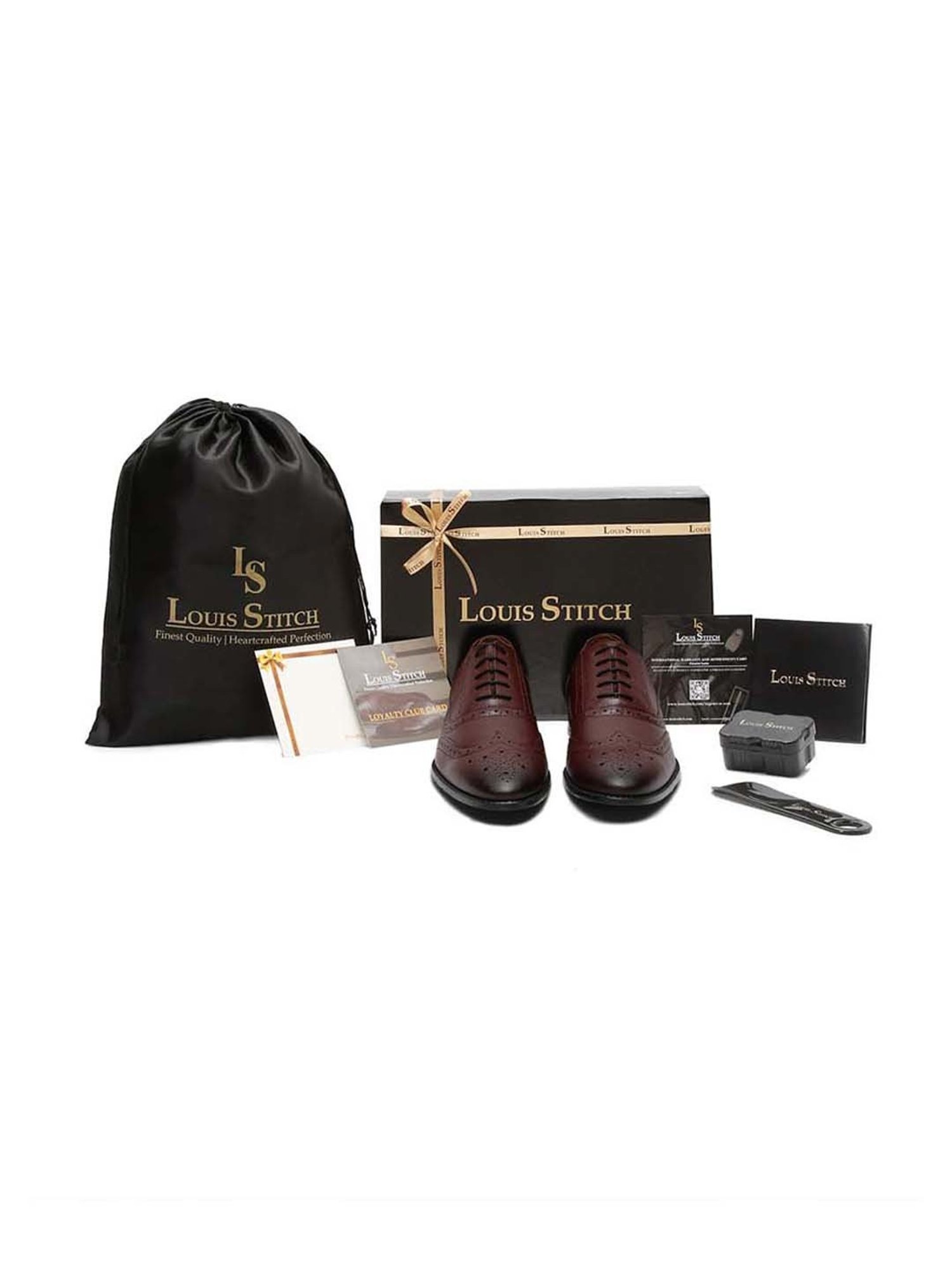 Louis Stitch Men's Rosewood Brogue Shoes