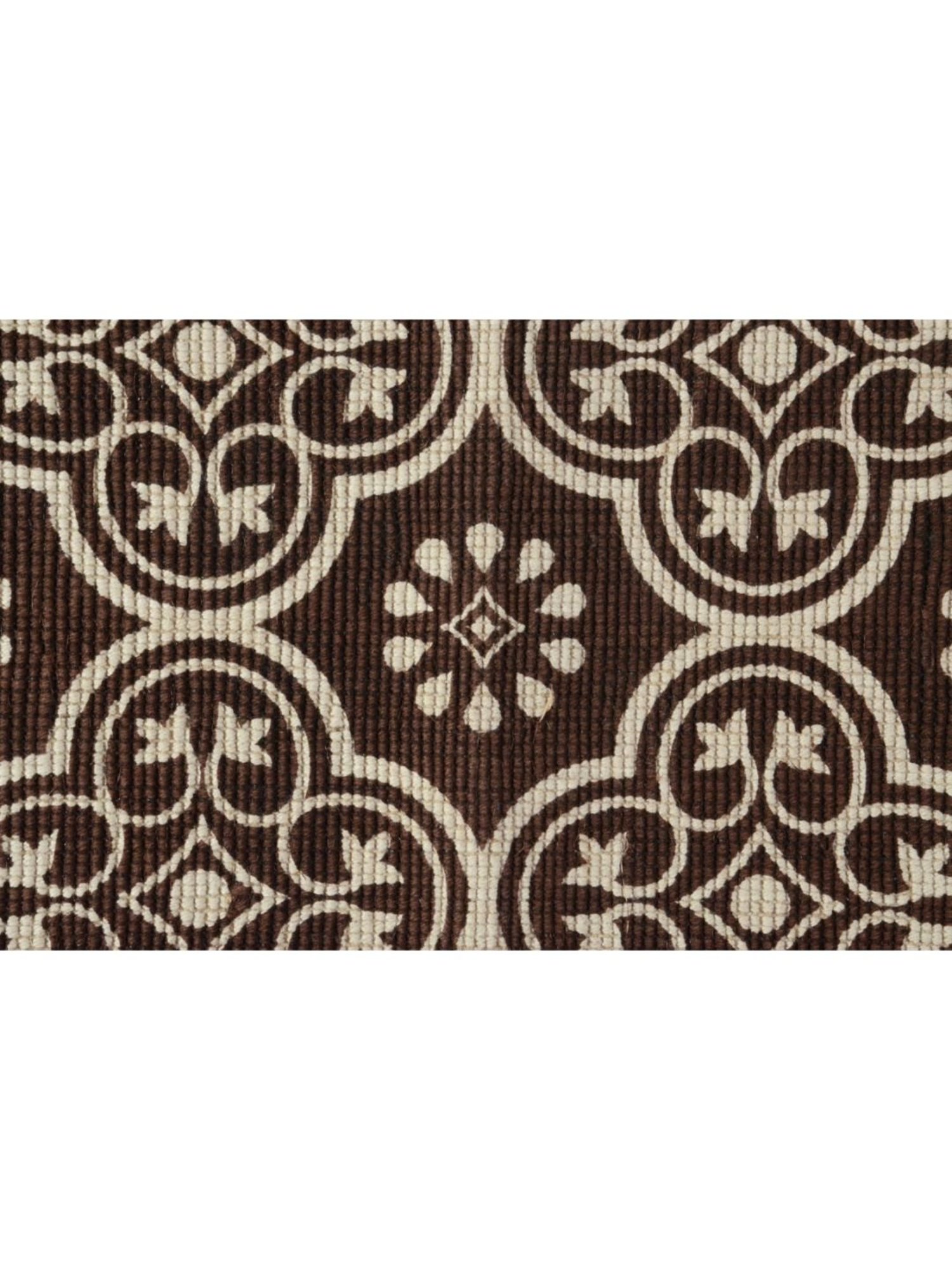 Saral Home Abstract Brown Cotton Anti Skid Runner