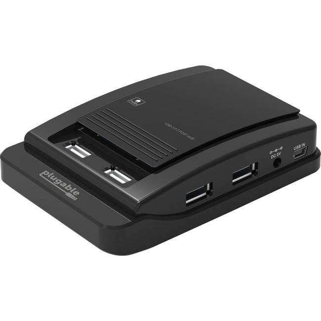 Plugable Usb 2.0 7-Port Hub With 15W Power Adapter