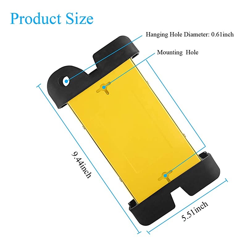 Metal Power Strip 10 Outlet Heavy Duty Power Strip Workshop Power Strip with 59FT 14AWG3C Power Cord 15A Circuit Breaker Electrical Rating AC 15A 125V 60HZ 1875W ETL Listed