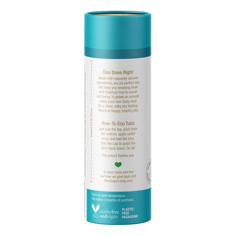 Raw Sugar Deodorant Vanilla Bean + Charcoal - 2 oz