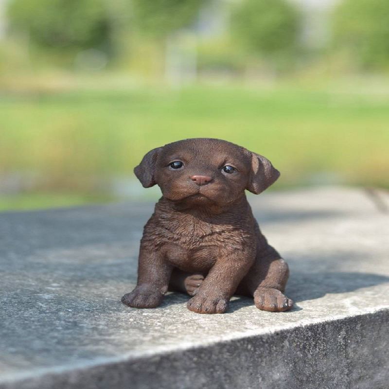 6.5" Polyresin Labrador Puppy Brown - Hi-Line Gift