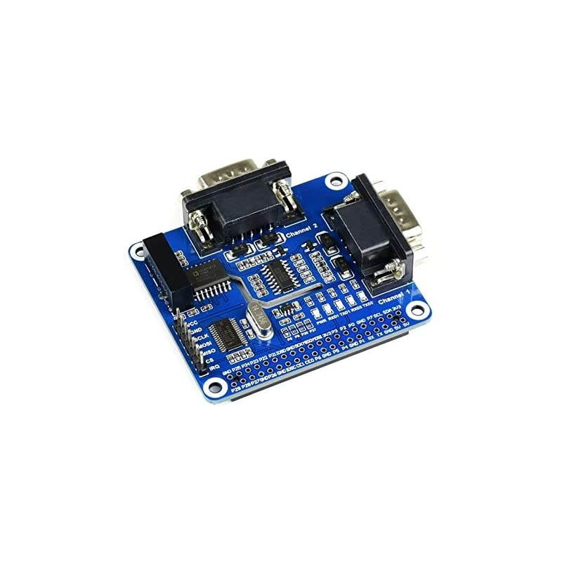 Isolated RS232 Expansion HAT for Raspberry Pi 4B3B+3B2BB+A+ZeroZero W SC16IS752+SP3232 Dual Chip Convert SPI to RS232 Data Rate up to 921600bps Embed Multi Protection Circuits