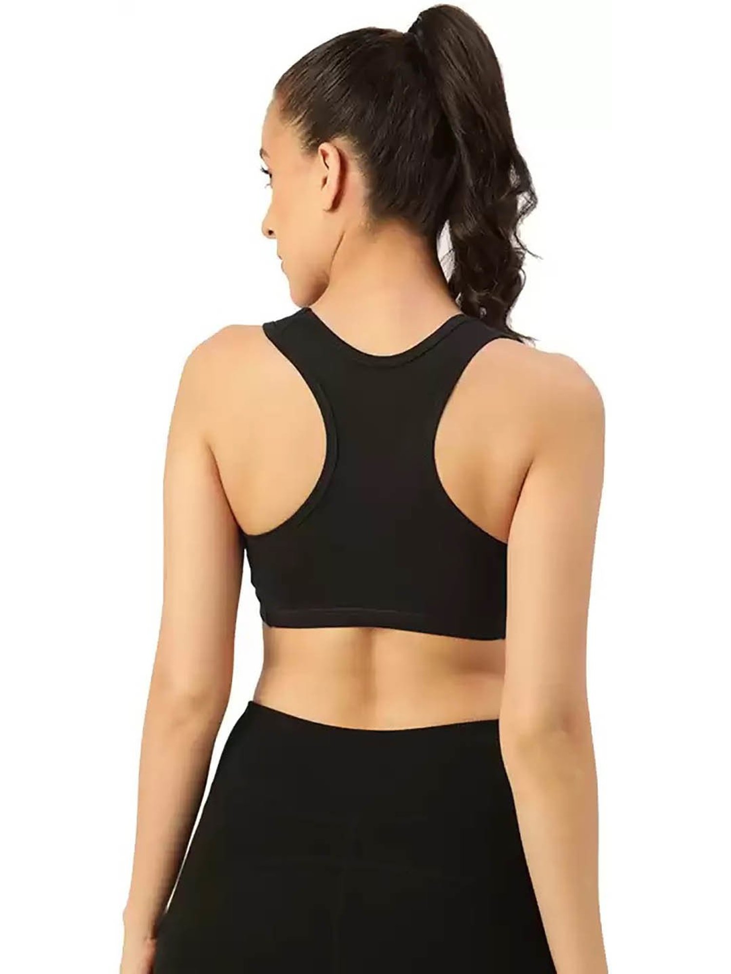 Leading Lady Black Non-Padded Sports Bra