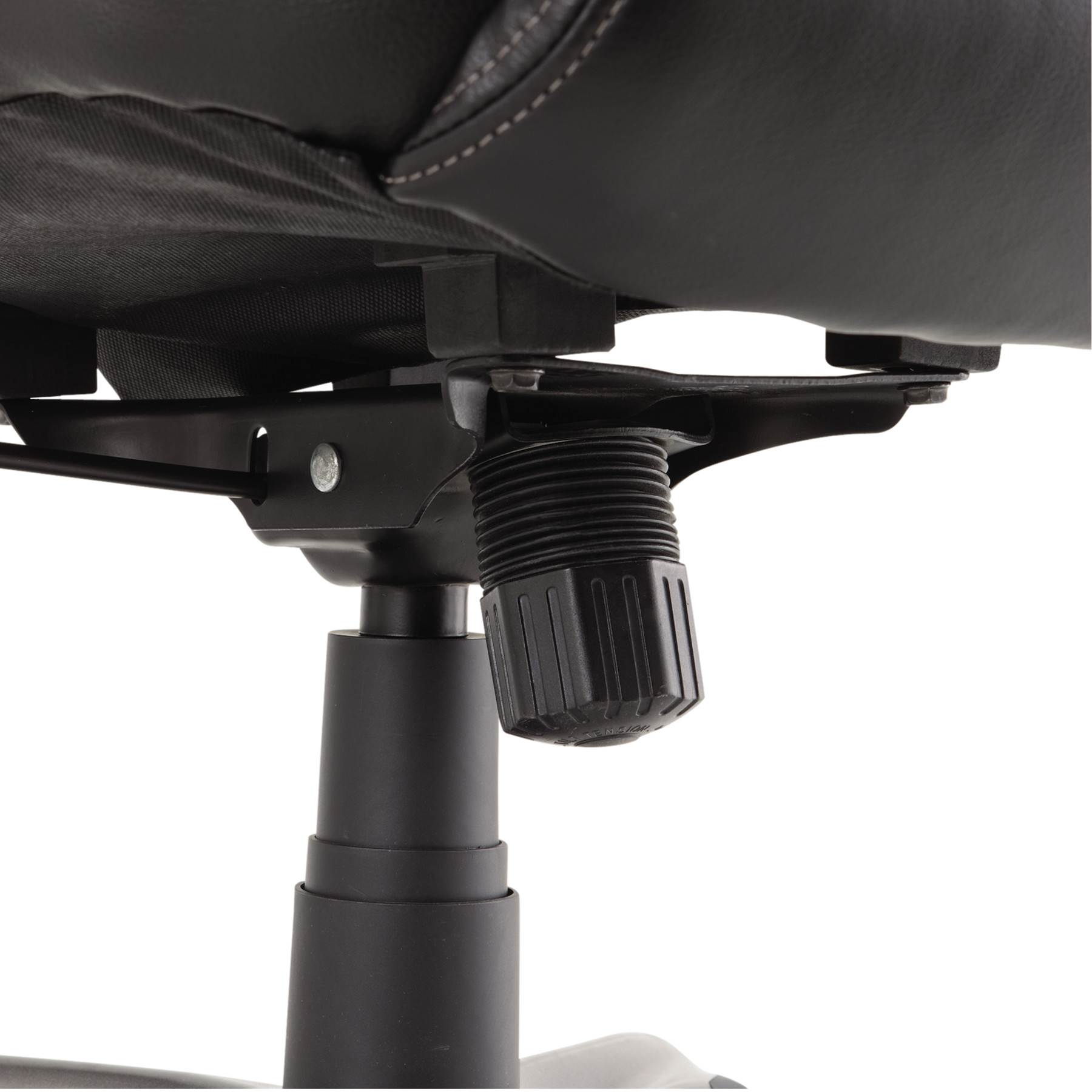 Veon Series Executive HighBack Leather Swivel Office Chair, Coil Spring Cushioning,Black