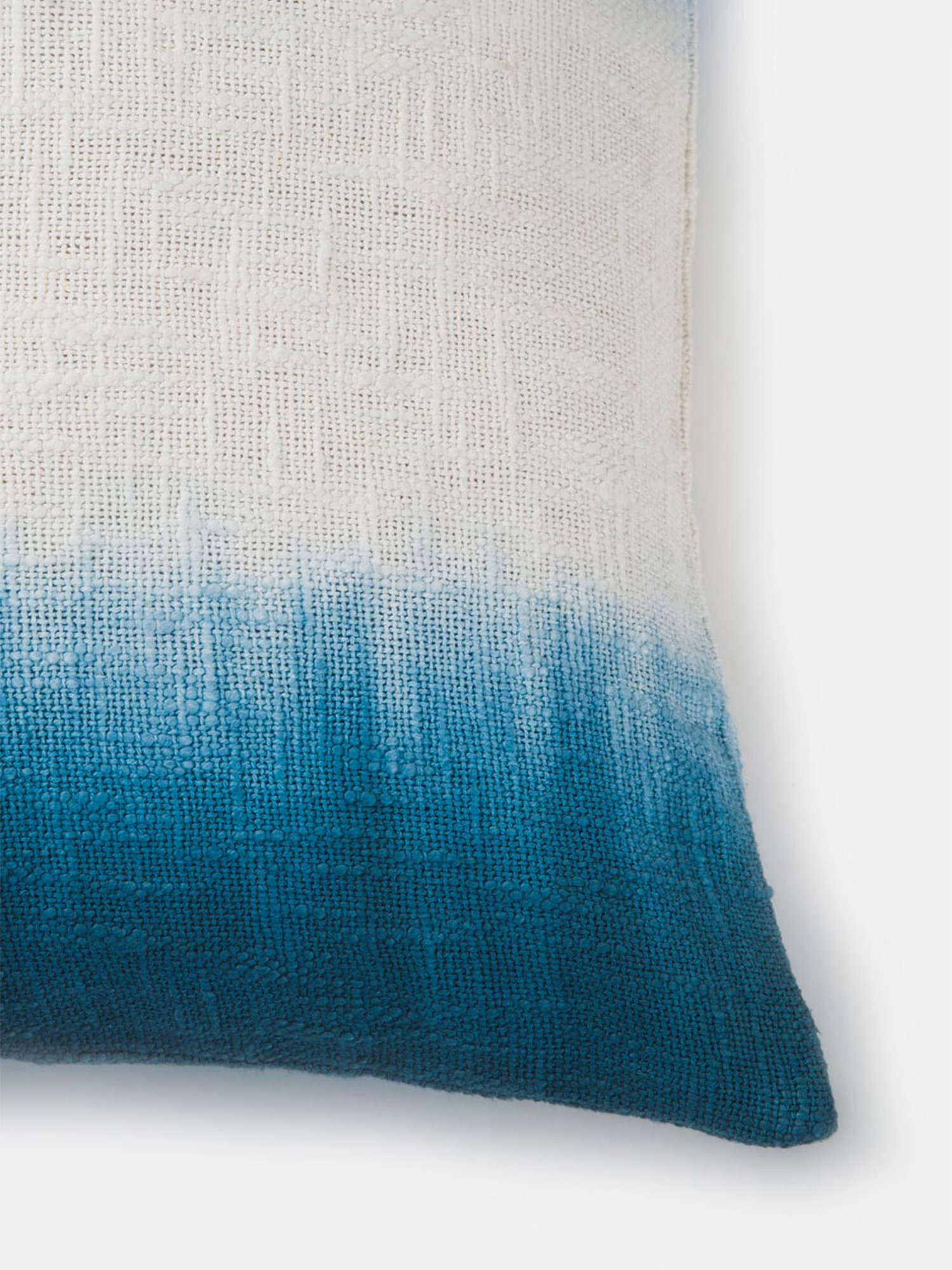 Fabindia Blue Cotton 24 TC 335 GSM Coramandel Cushion Cover