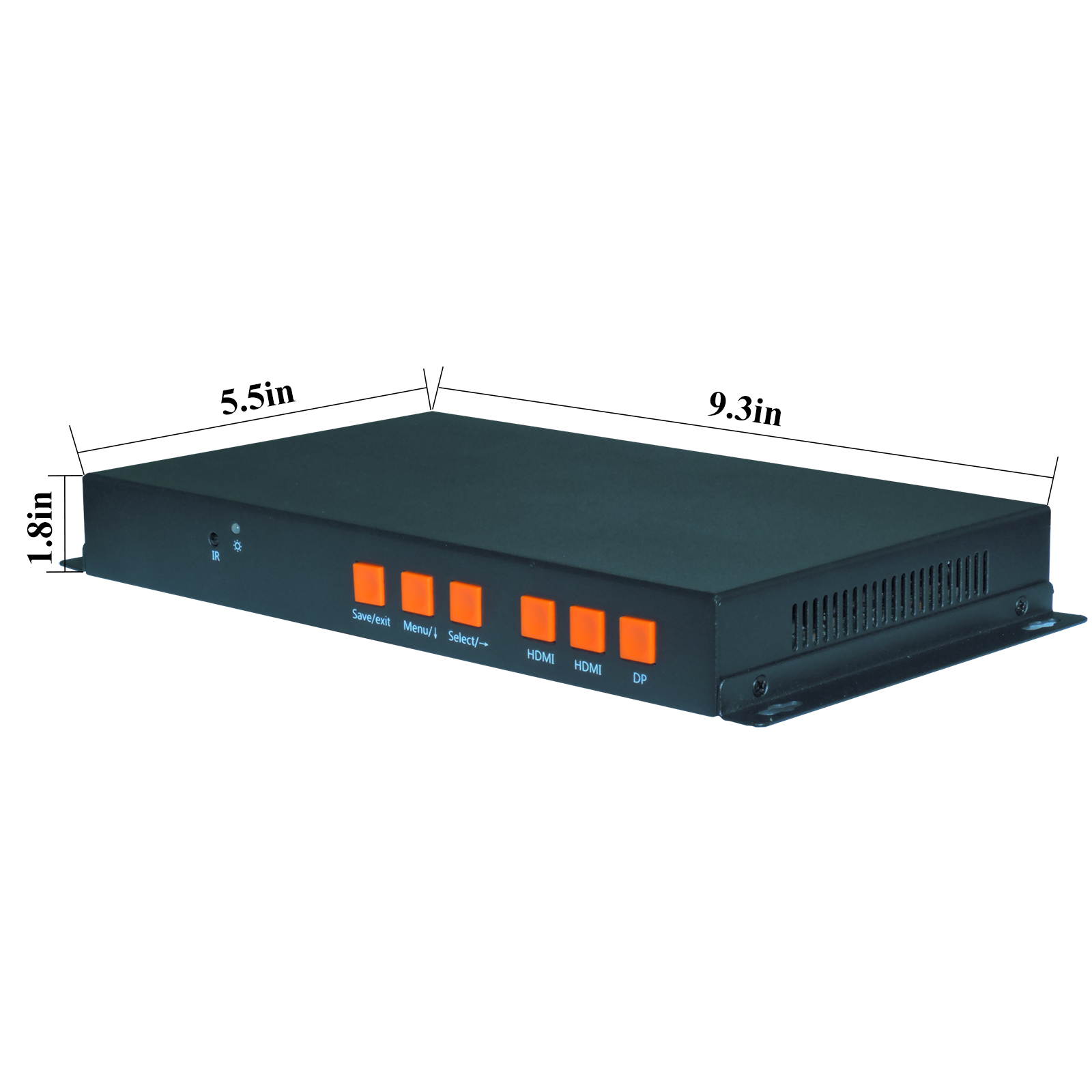 Video Wall Controller 4K 3840x2160@60Hz HDMI 2.0, HDMI 1.4, DP1.2 Inputs with 12 HDMI Outputs for TV Splicing, Support 3x4,3x3,2x5,2x6,6x1,6x2 Display and 180 Degree Rotate