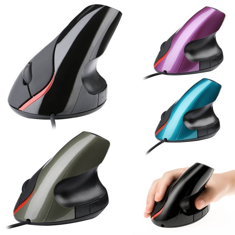 Ergonomic Office Vertical Mouse 5 Buttons 1200 DPI Optical Mice for PC Laptop