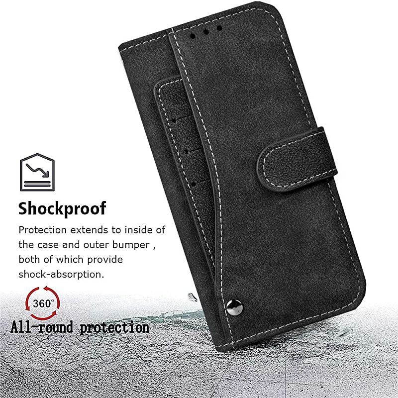 Pixel 2 Wallet Case,Luxury Leather Phone Cases with Credit Card Holder Slot Stand Kickstand Shockproof Rugged Book Flip Folio Protective Cover for Google Pixel2 Black