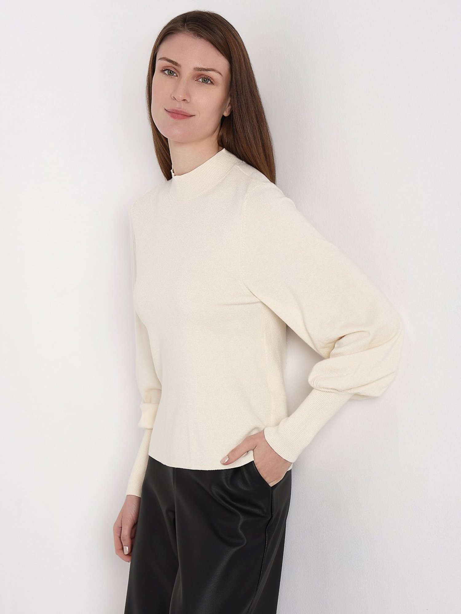 Vero Moda Off White Regular Fit Pullover