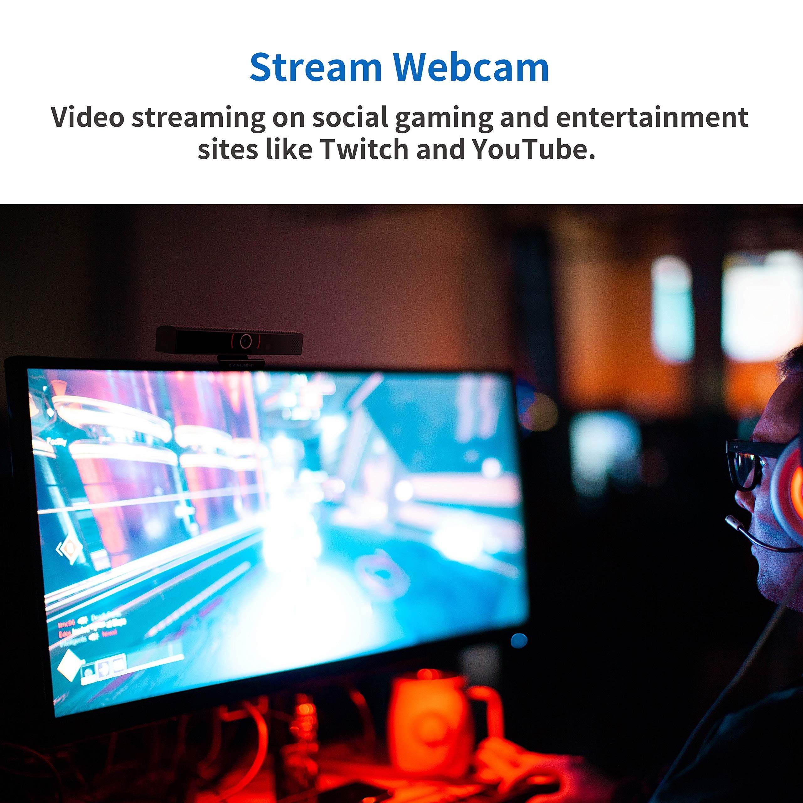 Webcam 3in1 HD 1080p Webcam with Speakerphone and Built-in Mics for skype Business, Video conferencing, Recording, Stream Webcam