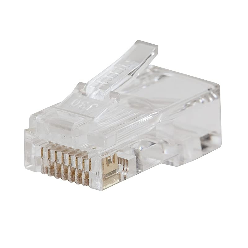 VDV826-763 Modular Connectors, Pass-Thru Modular Data Plugs for RJ45 and CAT6, Pass Through Connectors 200-Pack