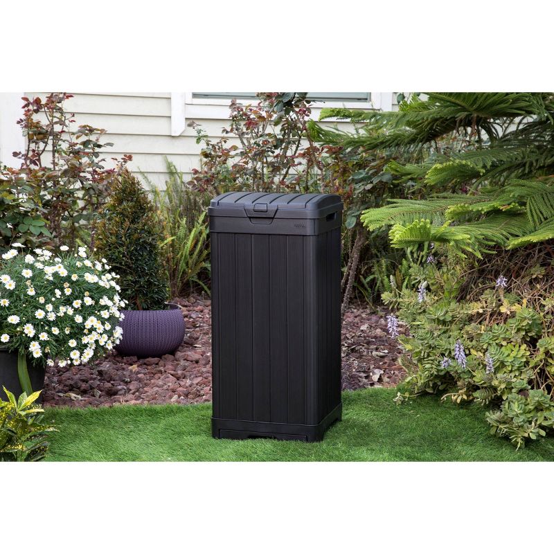 39gal Baltimore Outdoor Resin Trashcan Black - Keter