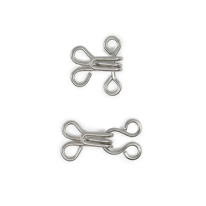 Dritz 96ct Size 2 Hooks & Eyes Nickel