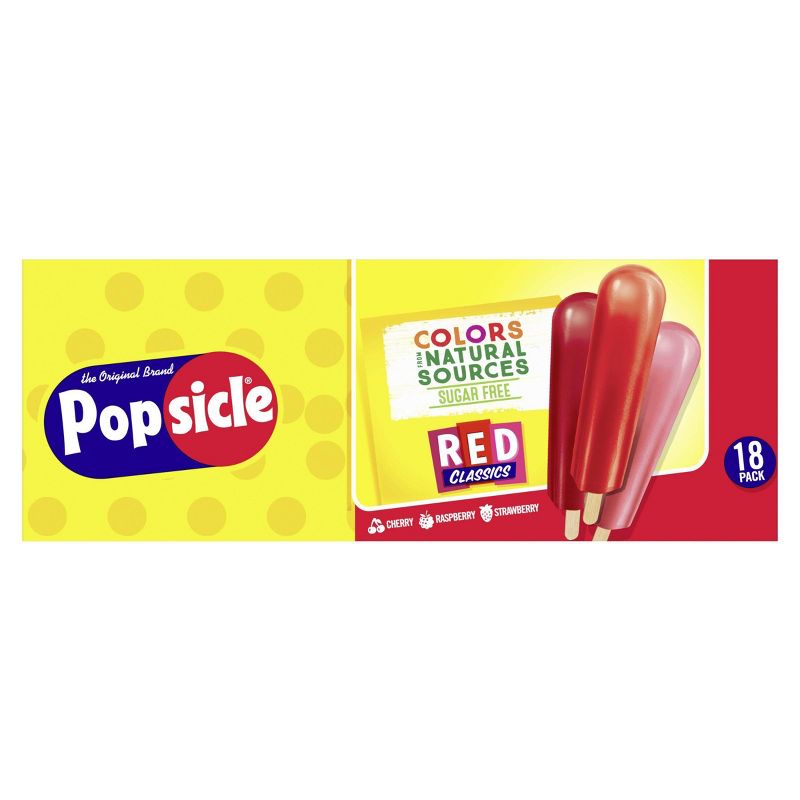 The Original Brand Popsicle Sugar Free Red Classics Ice Pops - 18pk
