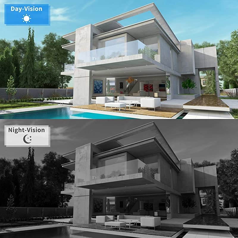 Powered Outdoor Security Camera Wireless Home Security Camera WiFi Camera Surveillance Camera 10400mAh Rechargeable Solar Power 1080P Night Vision Waterproof PIR Motion Detection 2Way Audio