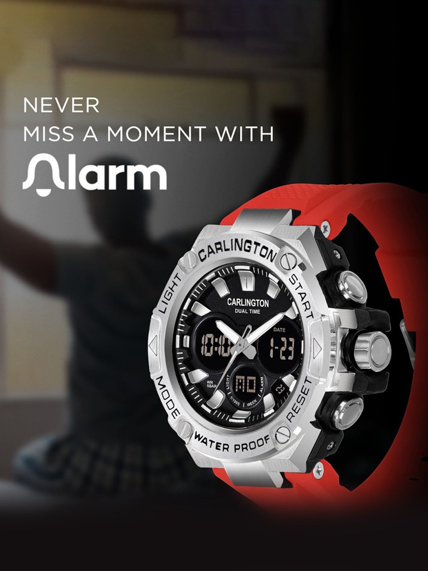 Carlington Endurance 9107 Red Chronograph Watch for Men