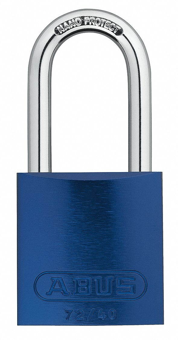 Abus Lockout Padlock,KD,Blue,1-1/2"H  72 HB/40-40 KD Blue