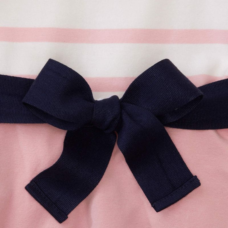 Hope & Henry Baby Girls Rose Pink Blocked Skater Dress, Rose Pink, 6-12 Months