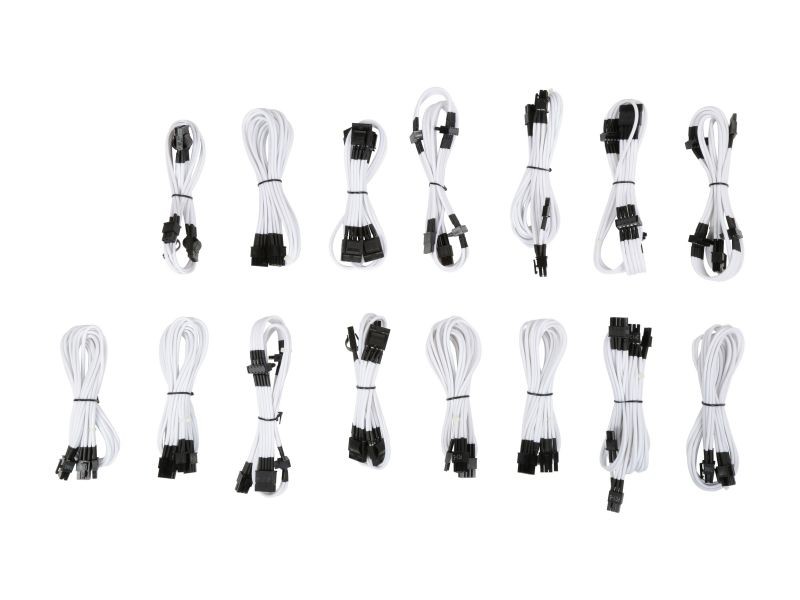 Graphics Card 6+2Pin 8Pin Male to Male Adapter Power Cable for Great Wall Dragon Module Power Supply with Net Cover,Black,about 58cm