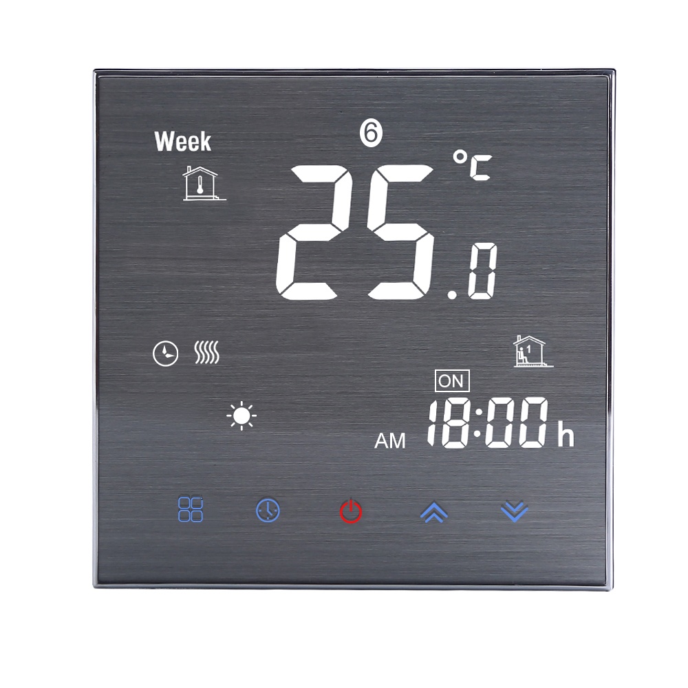 5A Water Heating Thermostat with Touchscreen LCD Display Weekly Programmable Energy Saving Temperature Controller