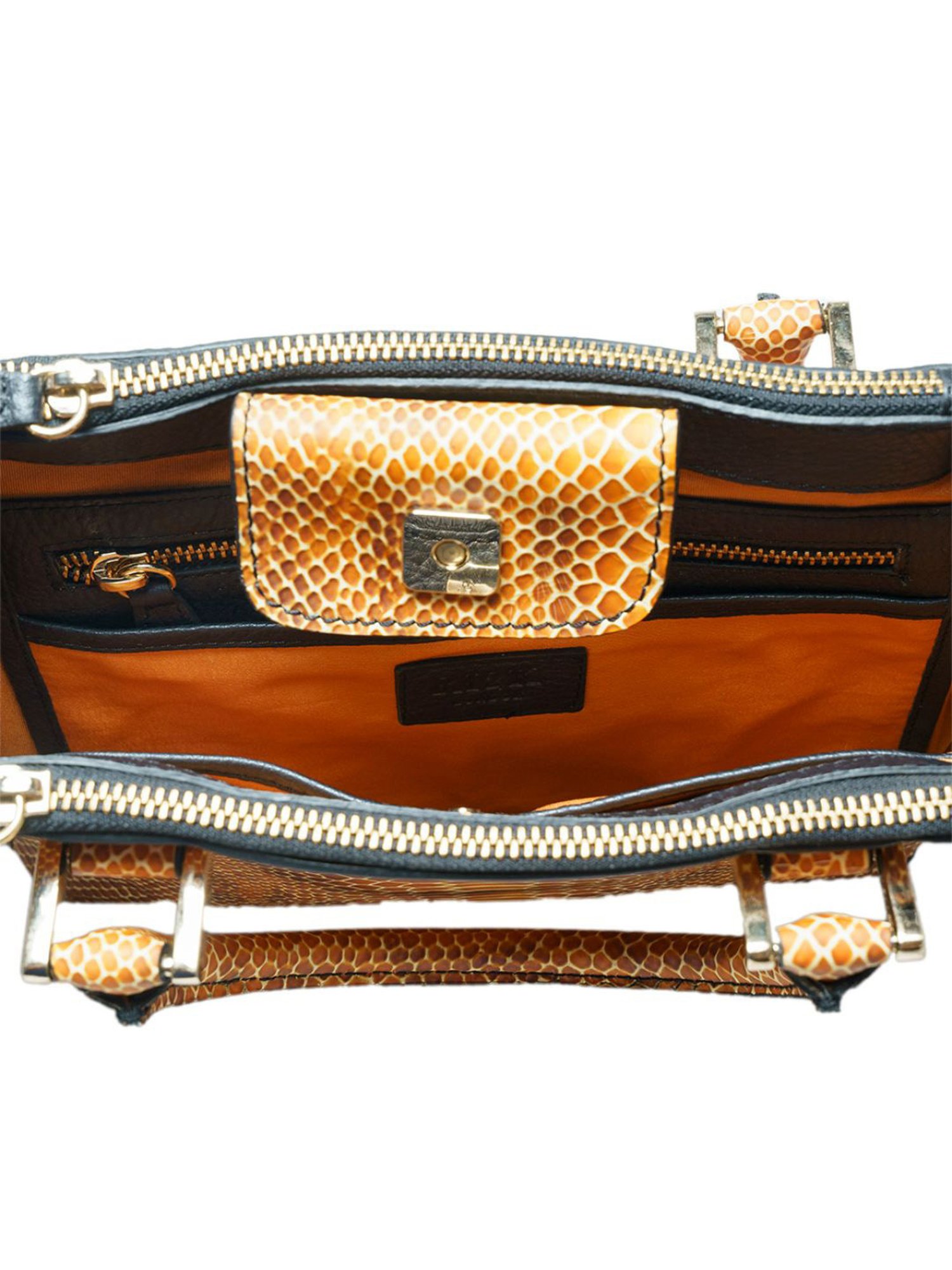 RI2K London Multicolor Leather Medium Animal Effect Handbag