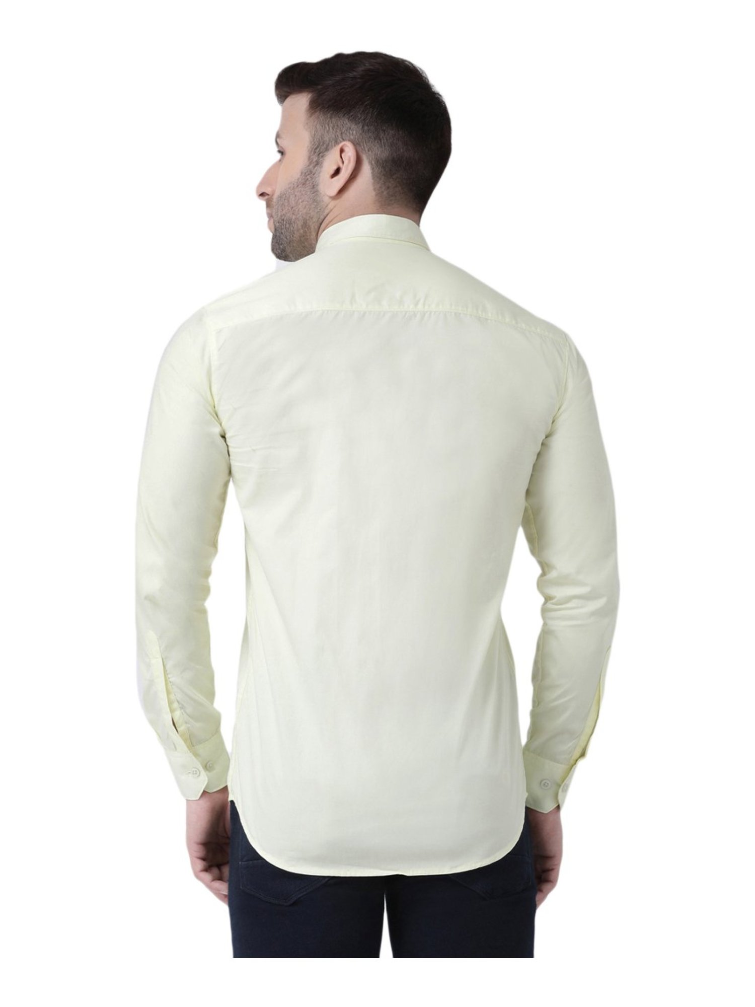 Hang Up Green Cotton Slim Fit Shirt