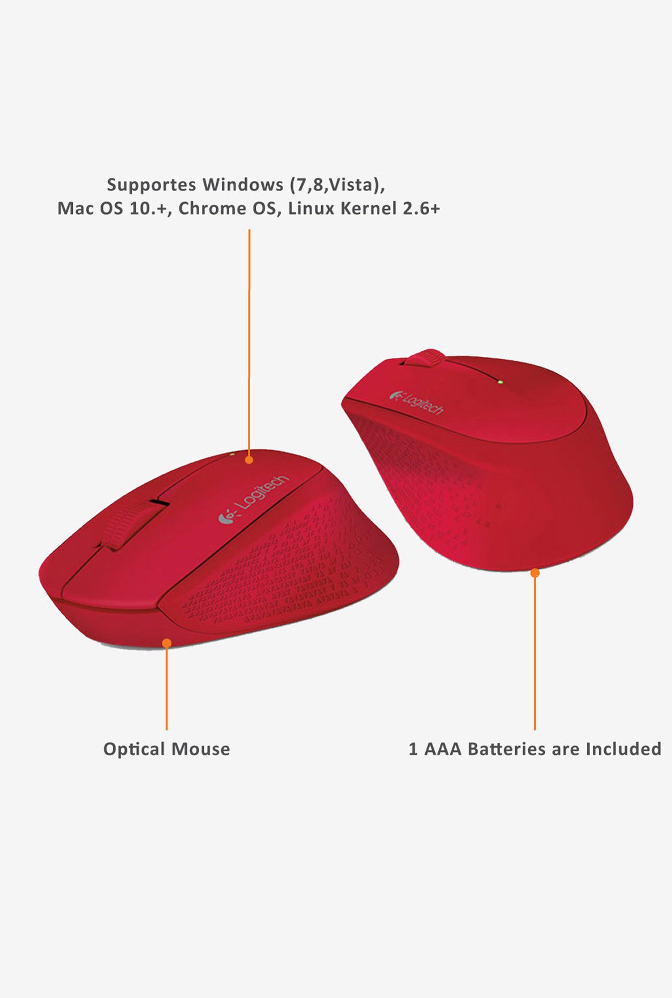 Logitech M280 Wireless Mouse Red