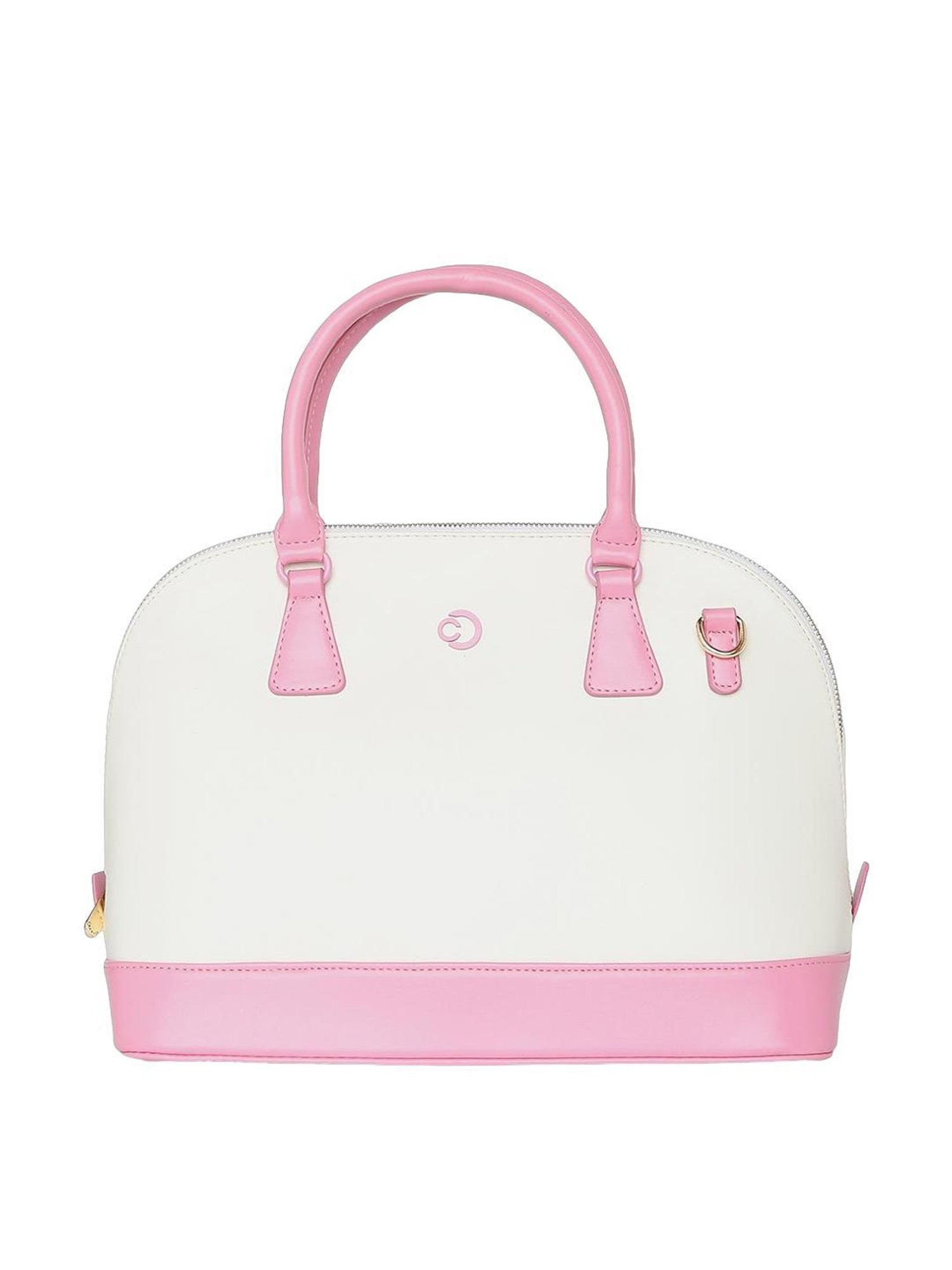 Caprese Aurora Pink Faux Leather Solid Handbag