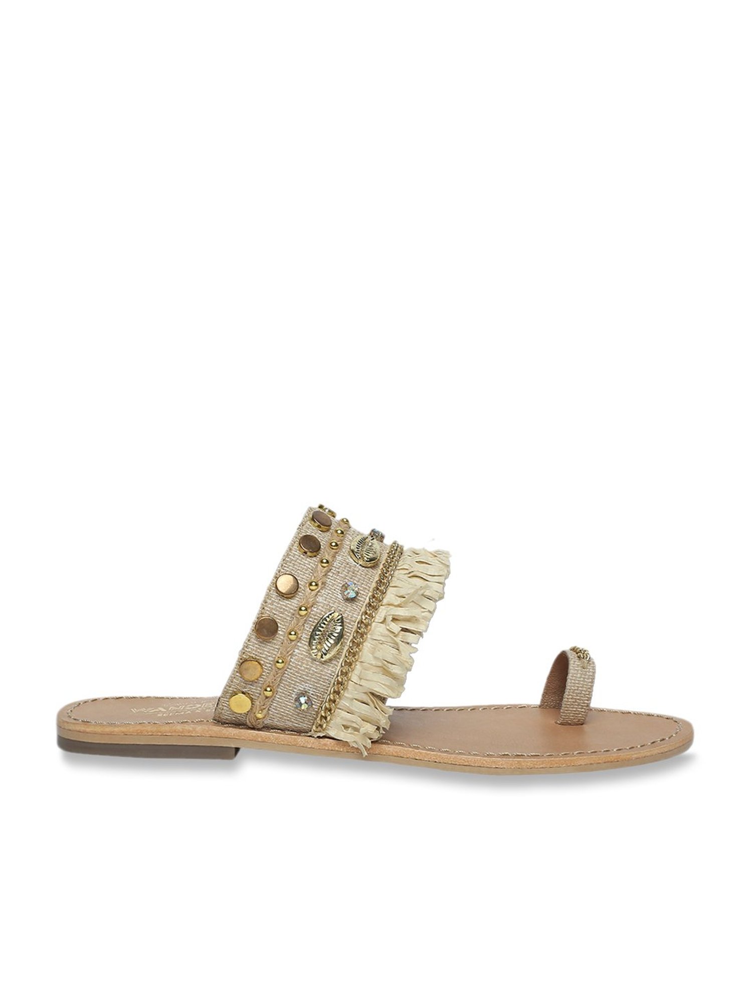 Tao Paris Women's Cairo Beige Toe Ring Sandals