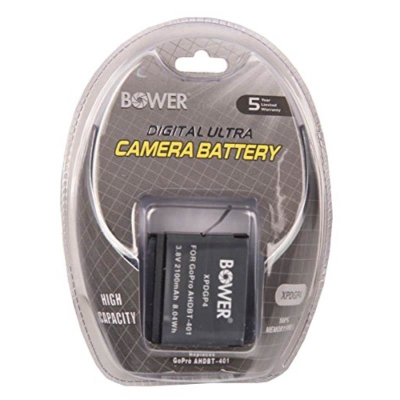 Bower XPDGP4 Digital Replacement Camera Battery for GoPro Hero 4 (AHDBT-401)
