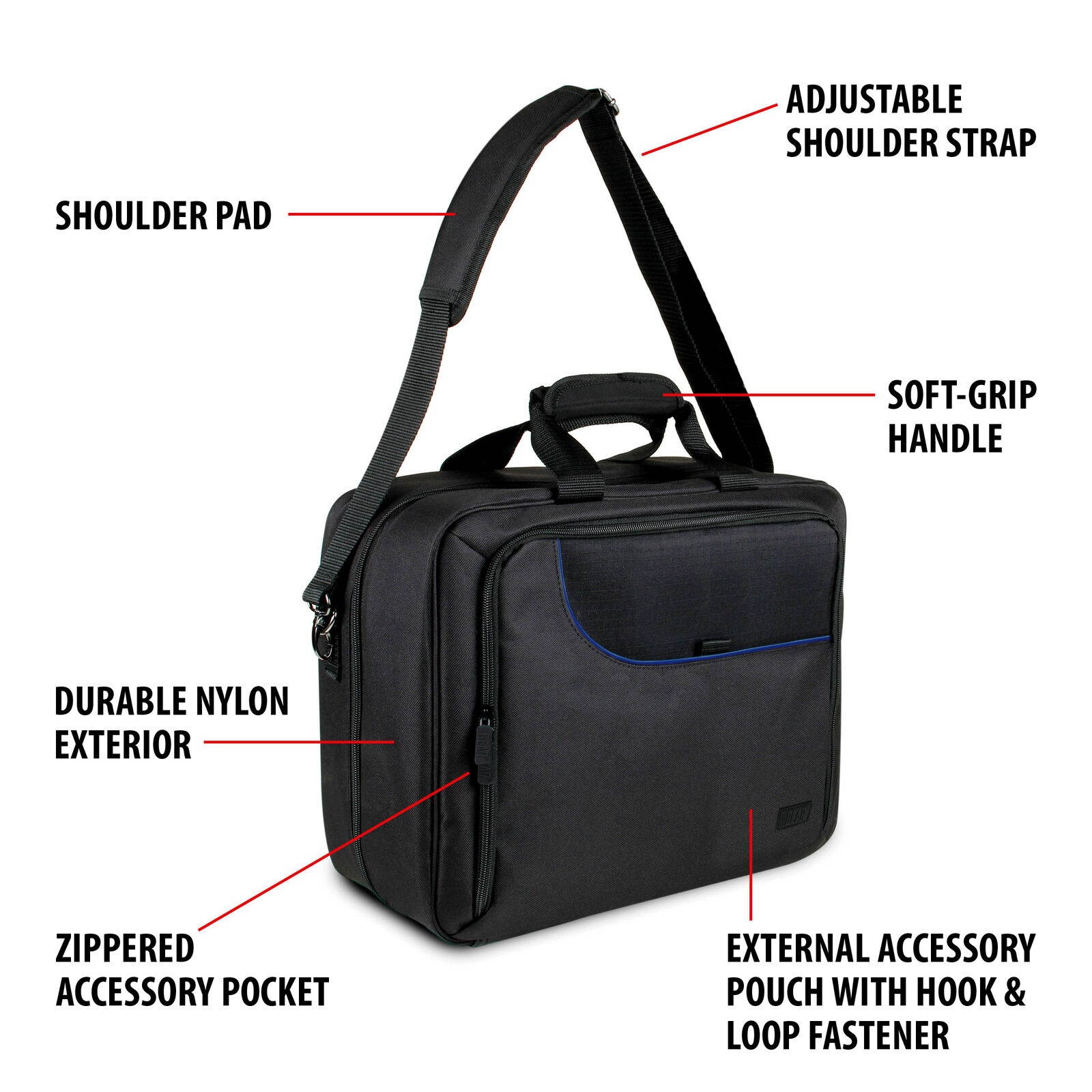 USA GEAR Sony PlayStation 4 Pro / PS4 Pro 4K Travel Case Carrying Bag