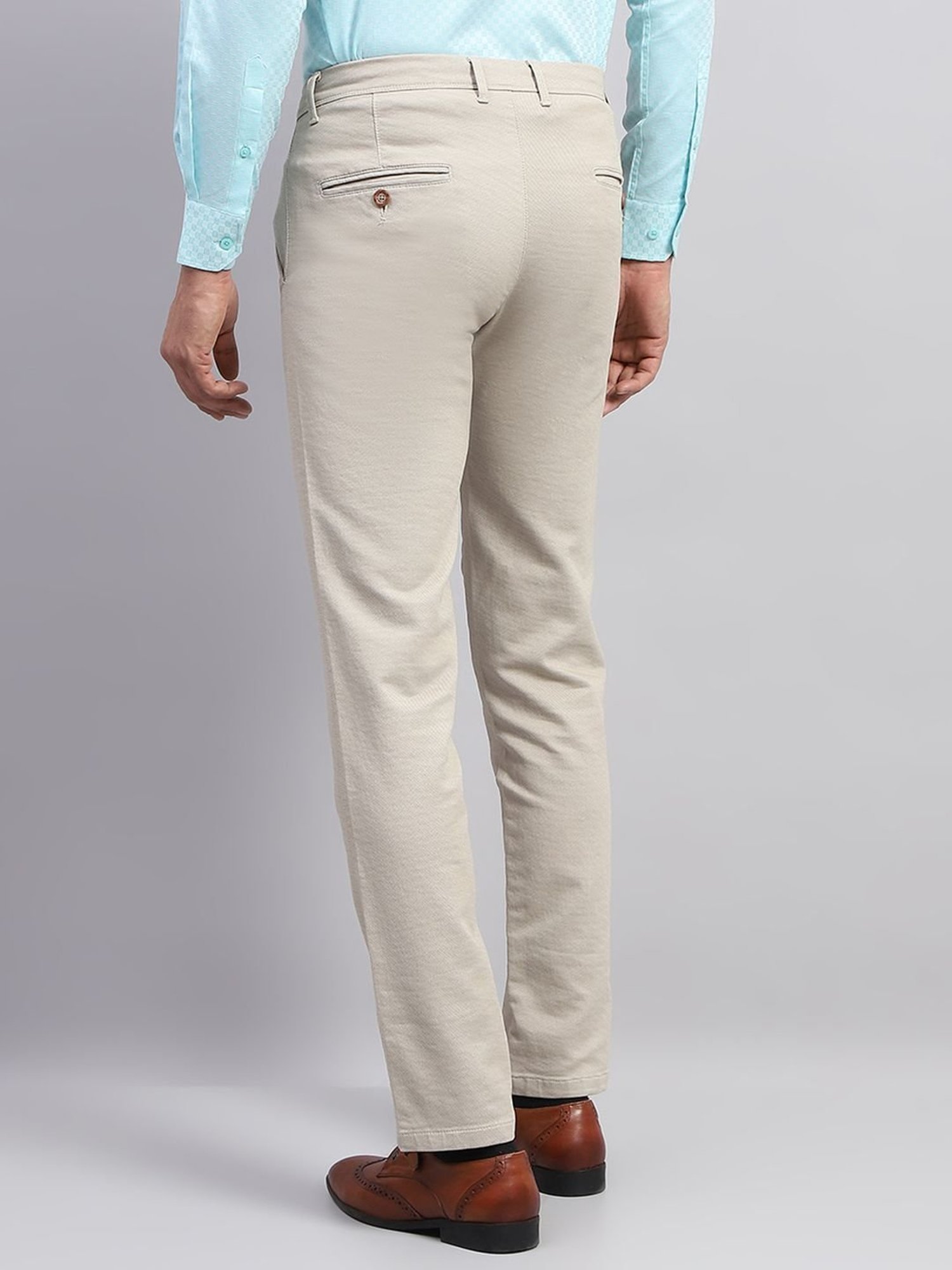 Arrow Navy Regular Fit Trousers