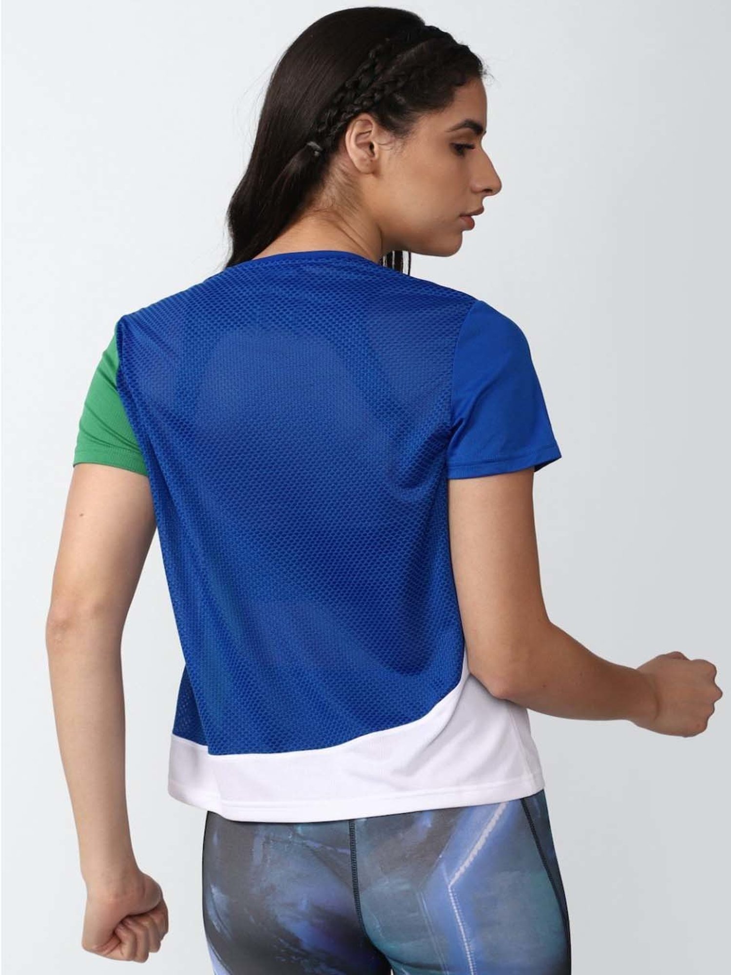Reebok Multicolored Color-Block Sports T-Shirt