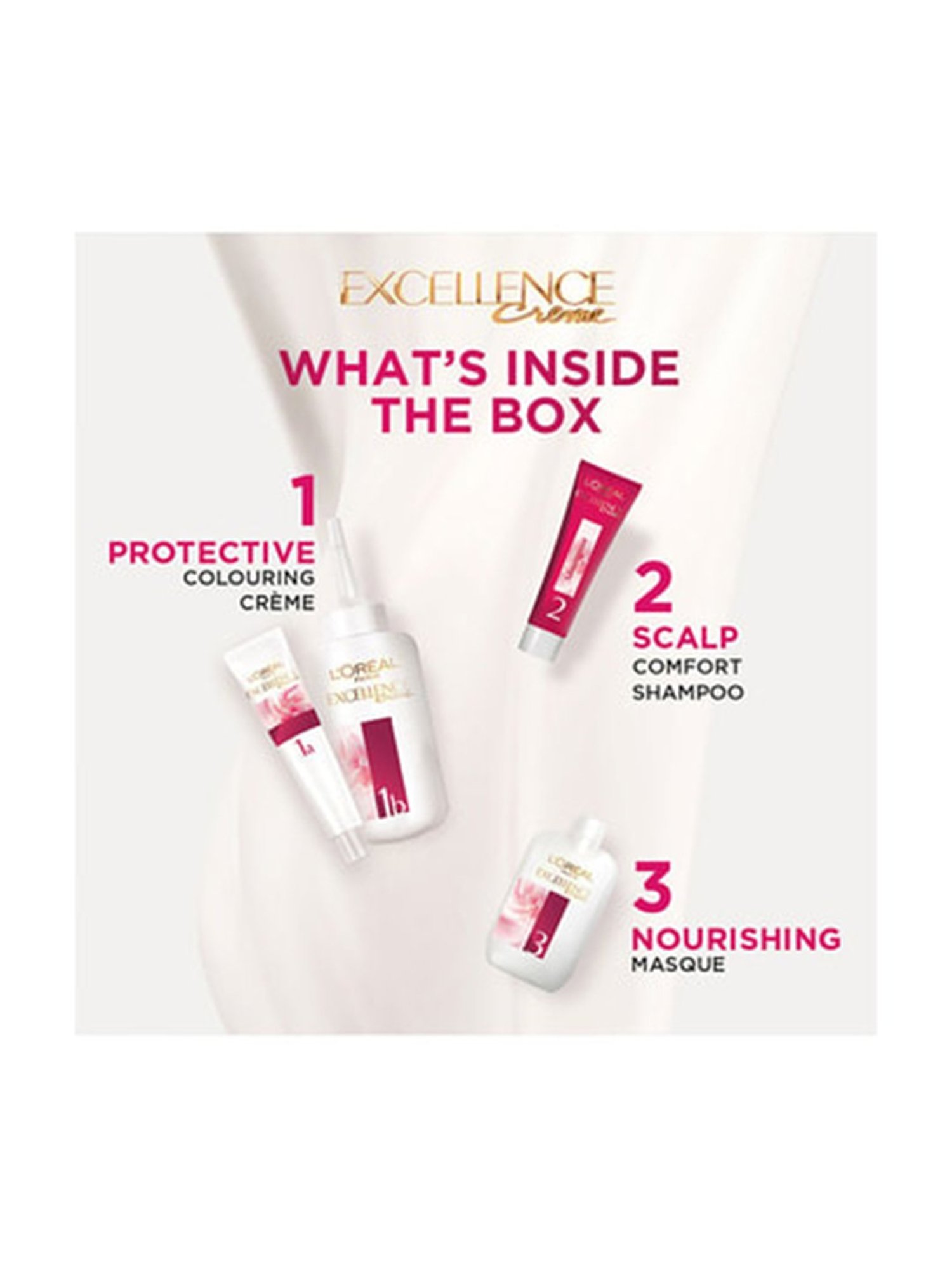 L'Oreal Paris Excellence Creme Triple Care Hair Color 4 Natural Brown 100 gm + 72 ml