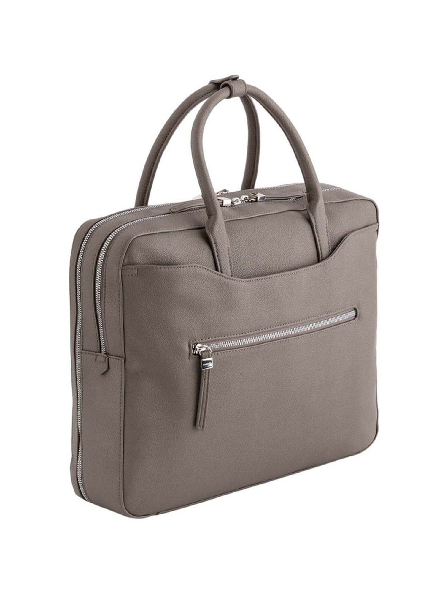 Carpisa New Mandy V2 Smoke Grey Faux Leather Solid Laptop Messenger Bag