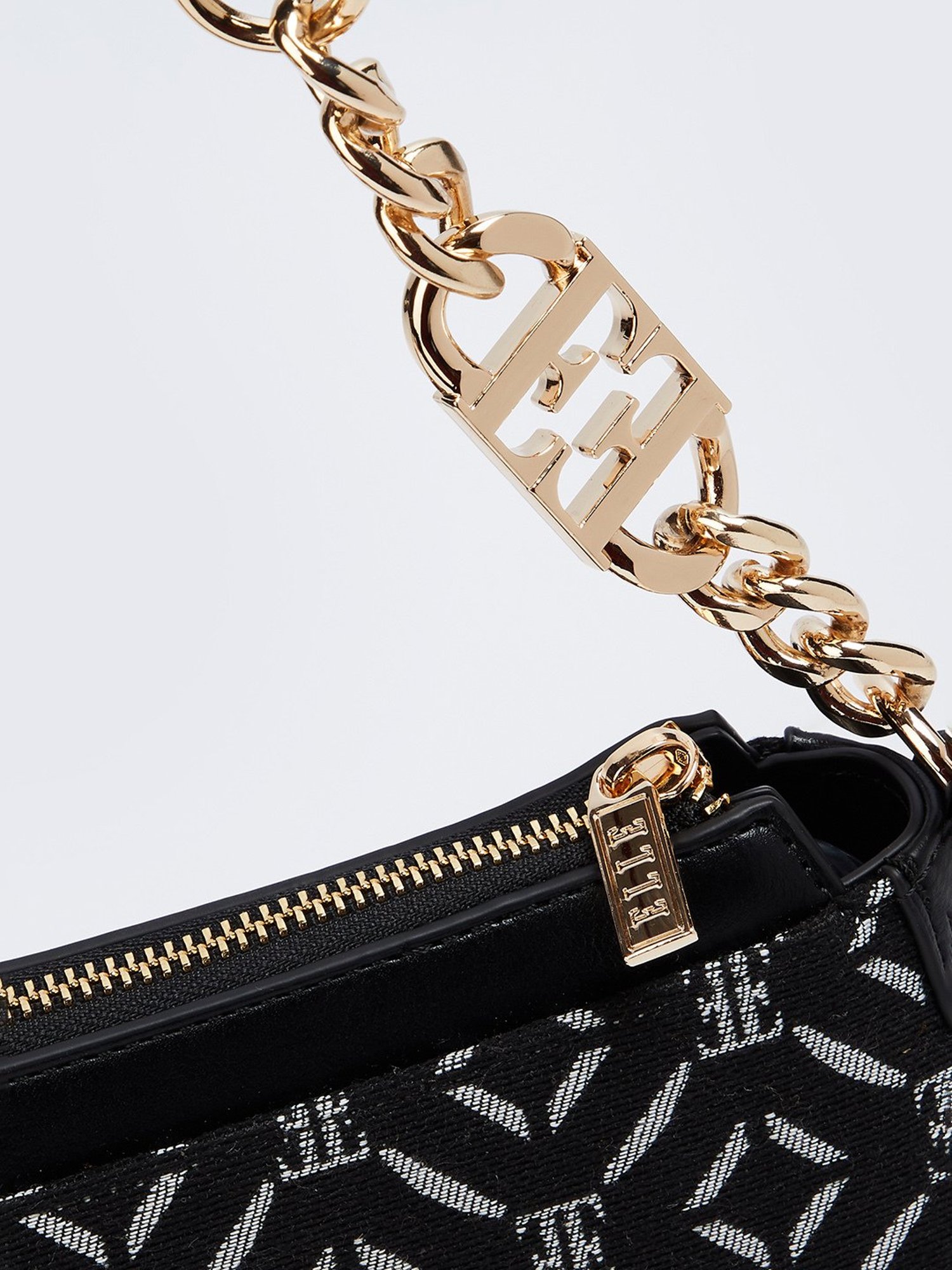 Elle Black & White Printed Sling Handbag