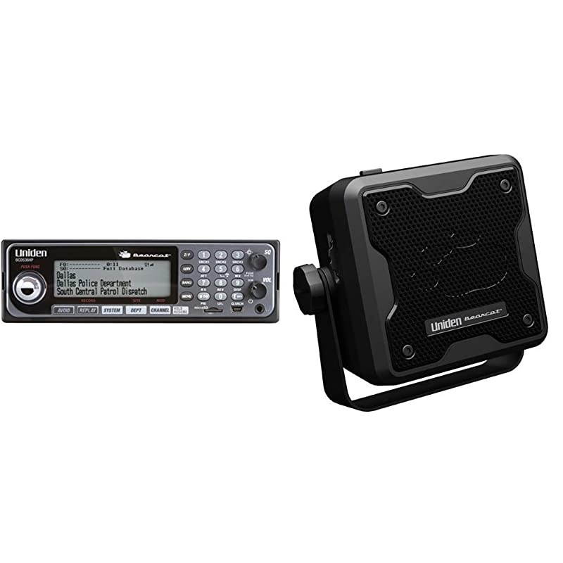 BCD536HP HomePatrol Series Digital Phase 2 Base/Mobile Scanner with HPDB and Wi-Fi & (BC23A) Bearcat 15-Watt Amplified External Communications Speaker