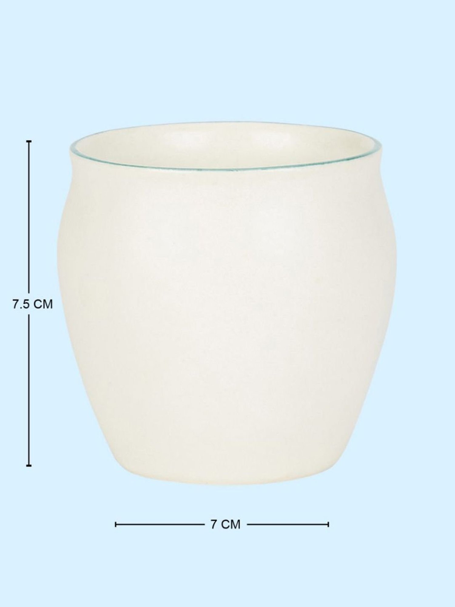 Living Scapes by Pantaloons Multicolor Bone China Kulhad Cup (0.18 L) - Set of 4