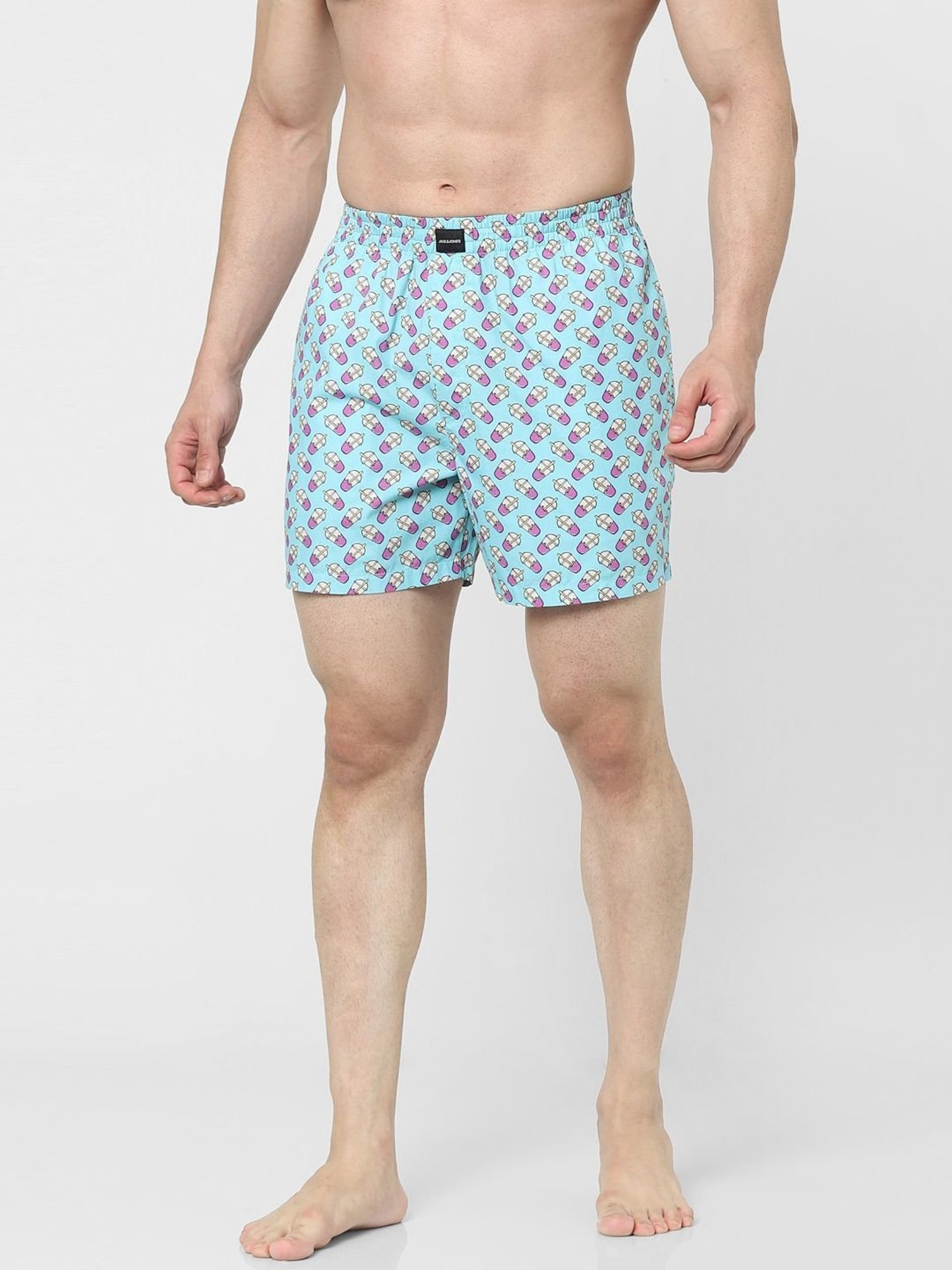 Jack & Jones Blue Regular Fit Printed Boxers