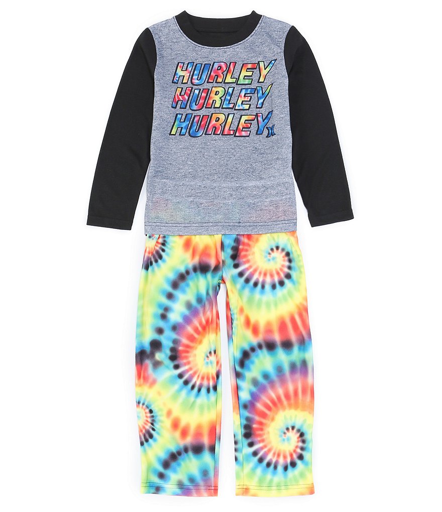 Hurley Kids 4-12 Spiral Tie Dye 2-Piece Pajamas Set