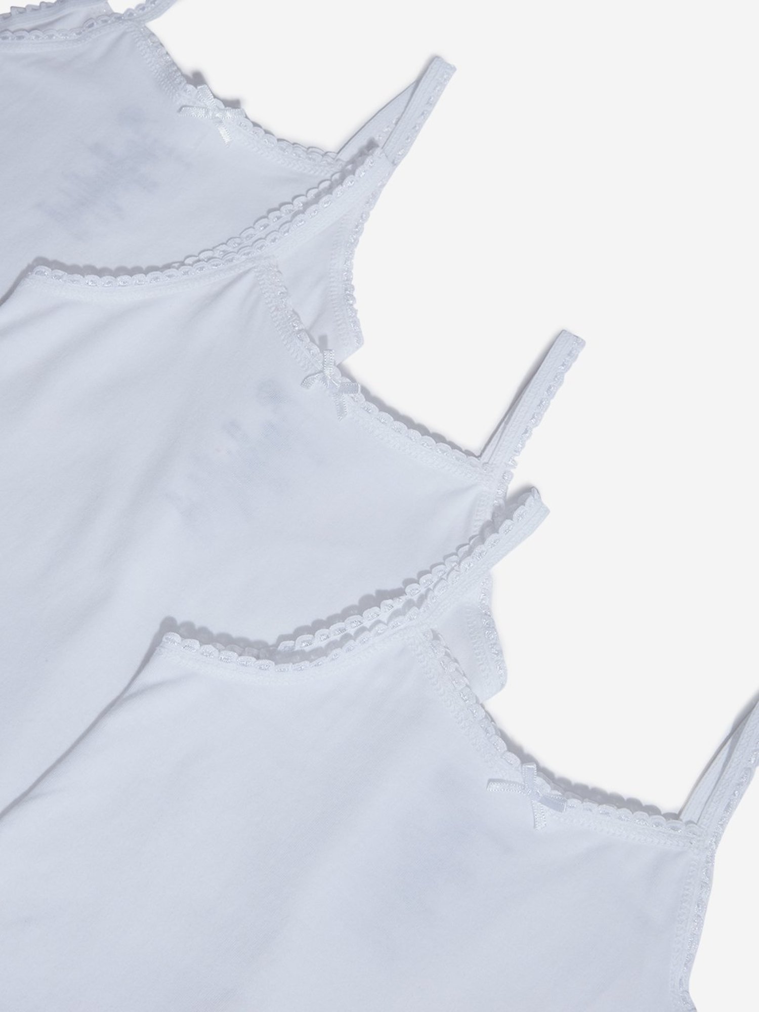 Kiddopanti Kids Black & Pink Solid Camisole (Pack Of 2)