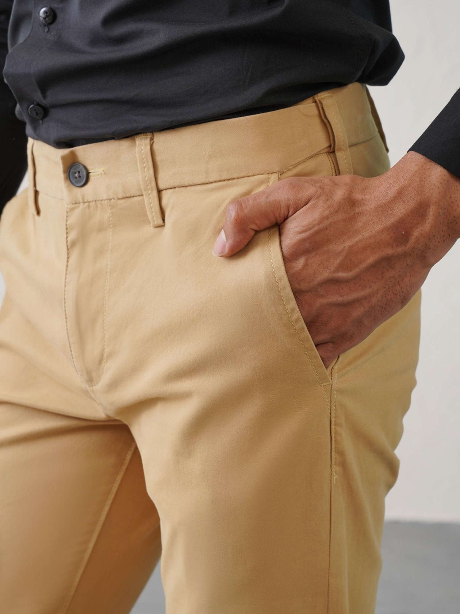 MinusOne Camel Regular Fit Chinos
