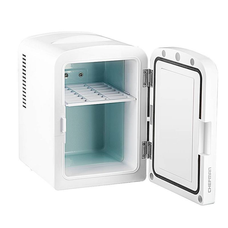 Mirror 0.52 cu ft LED Mini Fridge - White