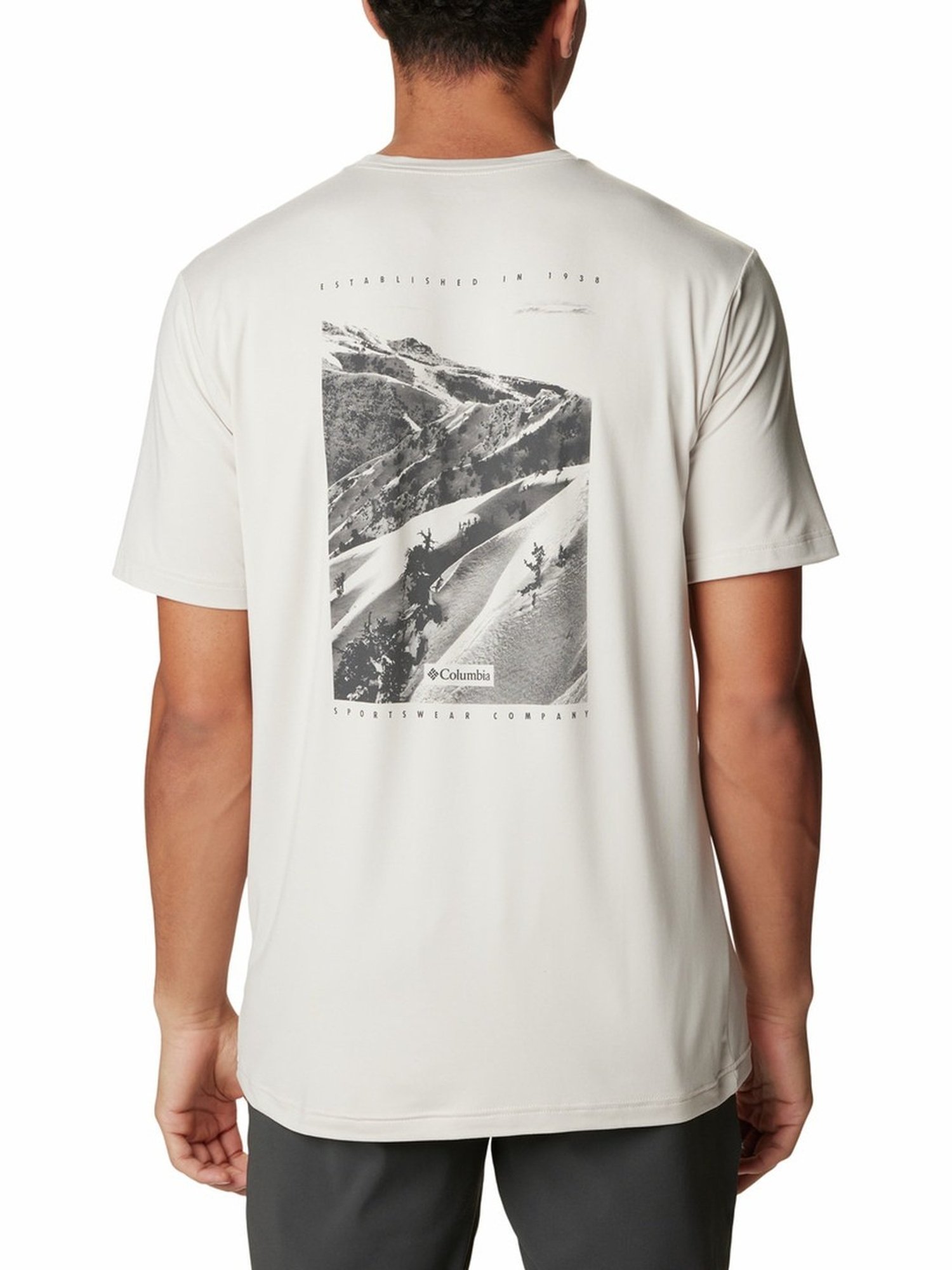 Columbia Brown Regular Fit Printed T-Shirt