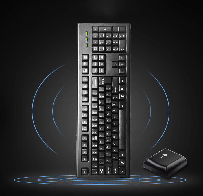 CORN KR-85 Ergonomic Design, Waterproof USB Plug Wired 104 Keys Durable Keyboard  For Office And Game, SupportWinXP/Vista/7/8/10/Mac OS - Classic Black