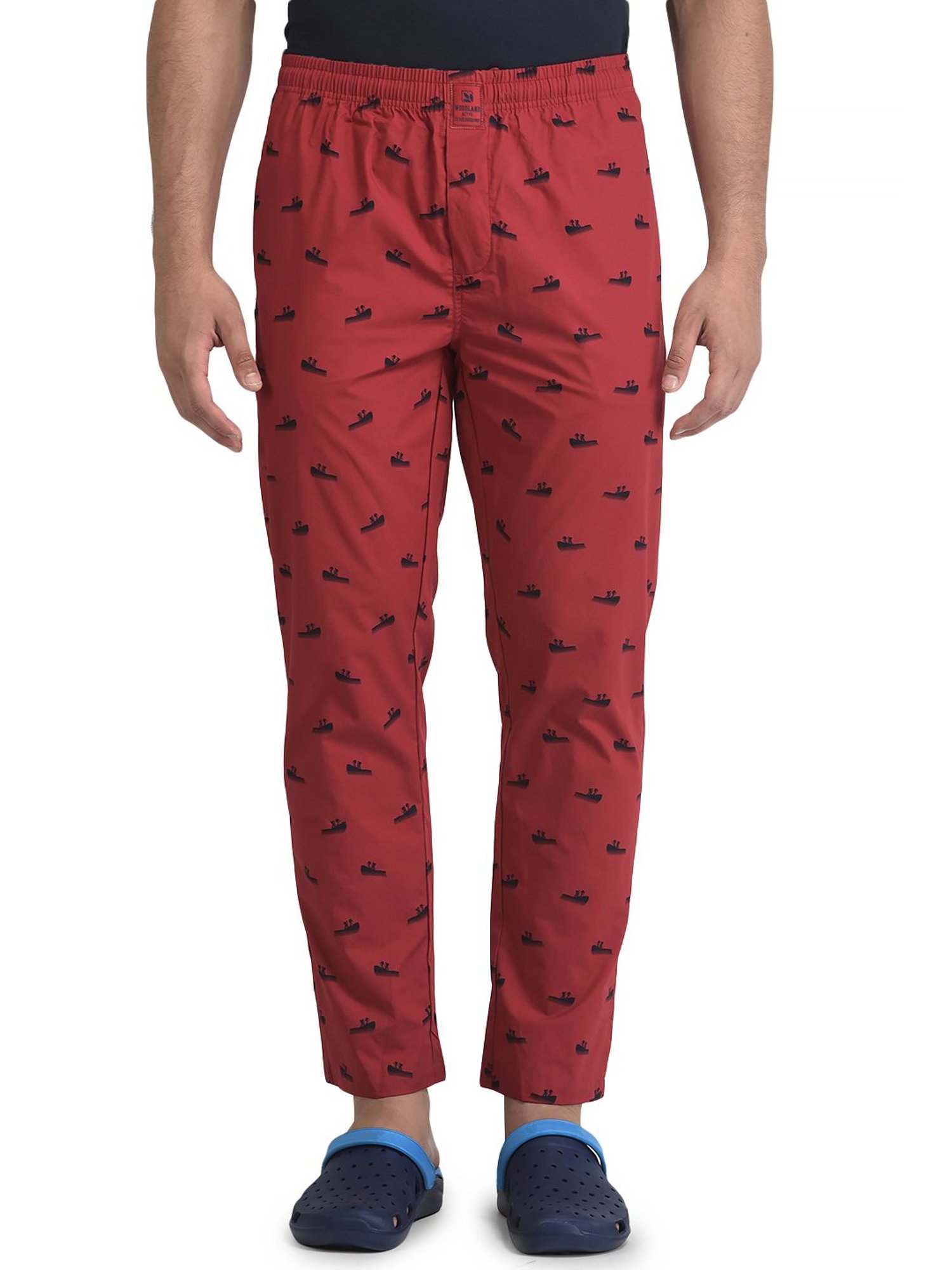 Woodland Dark Red Printed Pyjamas
